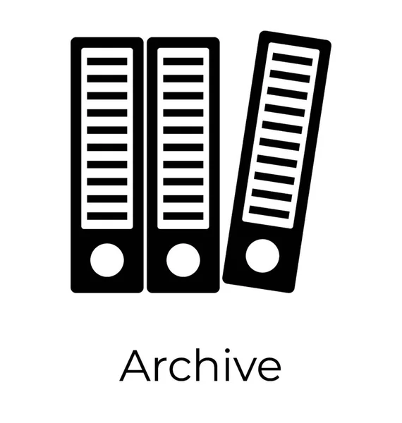 Diseño Glifos Del Icono Del Archivo — Vector de stock