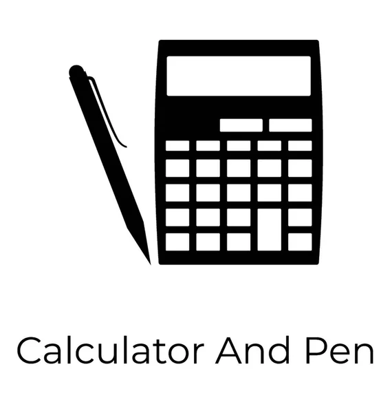 Icône Outil Comptabilité Conception Solide — Image vectorielle