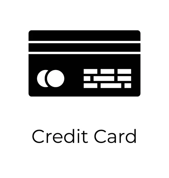 Credit Card Icon Glyph Design — Stock Vector