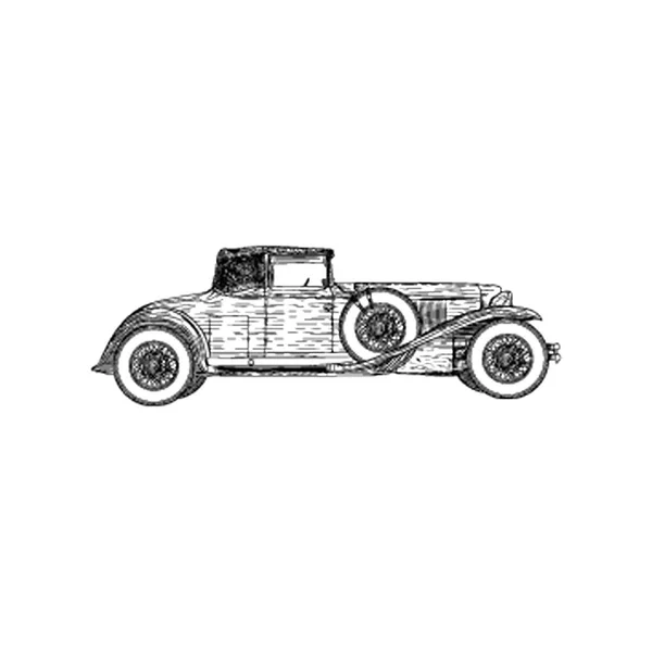 Oldtimer Header Auto Vektor Illustration — Stockvektor