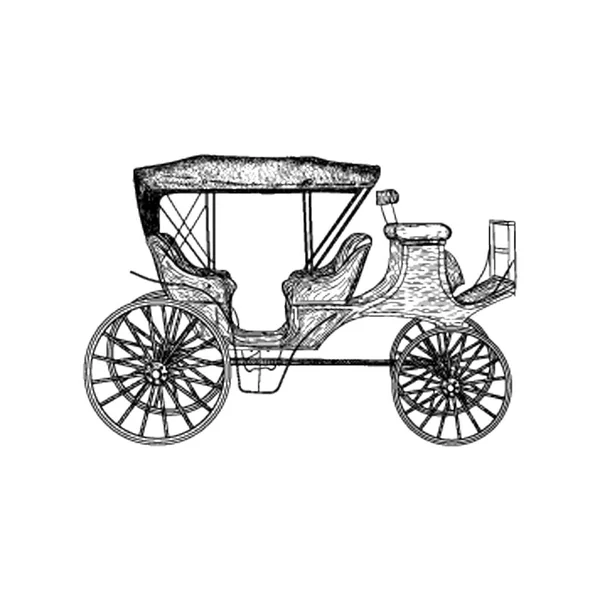 Ilustración Carro Caballo Vintage — Vector de stock