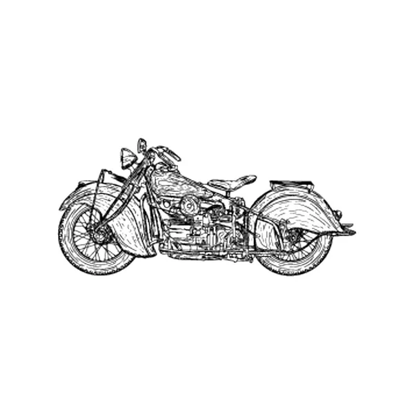 Vector Ilustración Motocicleta Vintage — Archivo Imágenes Vectoriales