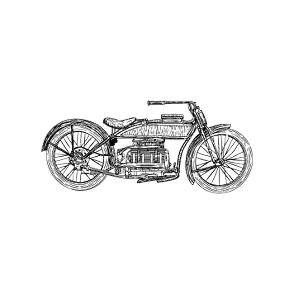 Une Illustration Moto Vintage — Image vectorielle