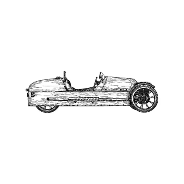 Oldtimer Morgan Park Auto Illustration — Stockvektor