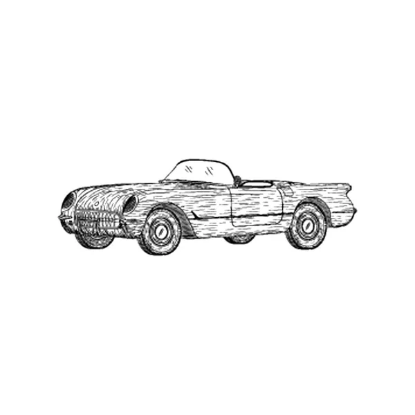 Vintage Σπορ Αυτοκίνητο Εικονογράφηση Διάνυσμα — Διανυσματικό Αρχείο