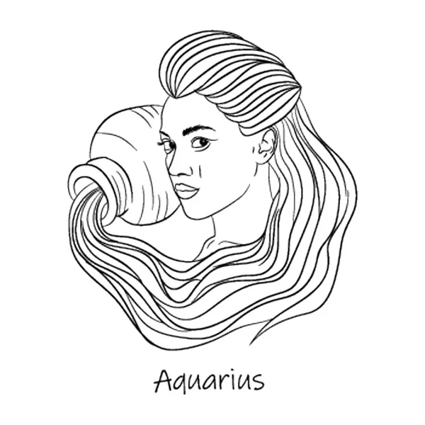 Sterrenbeeld Aquarius Symbool Illustratie — Stockvector