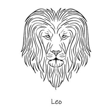 Burç, Leo işareti illüstrasyon 