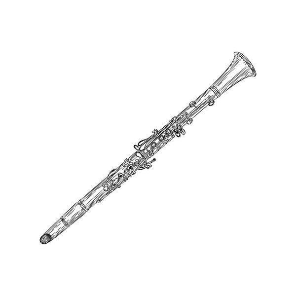 Clarinet illustration vector design 