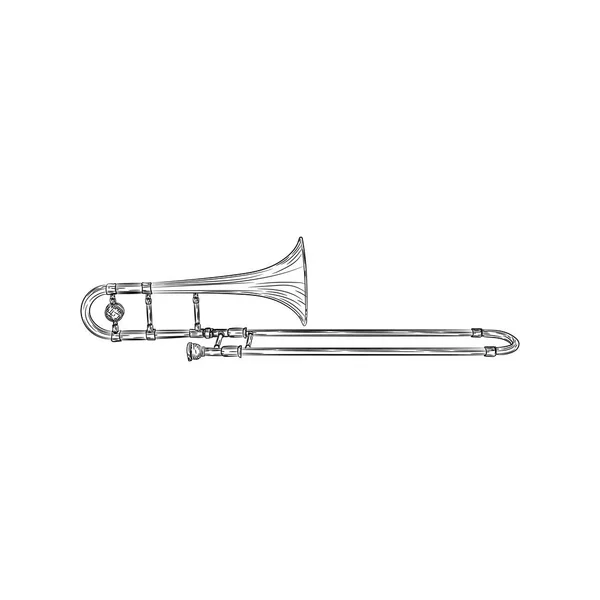 Trombone Illustration Vector Design — Stock Vector
