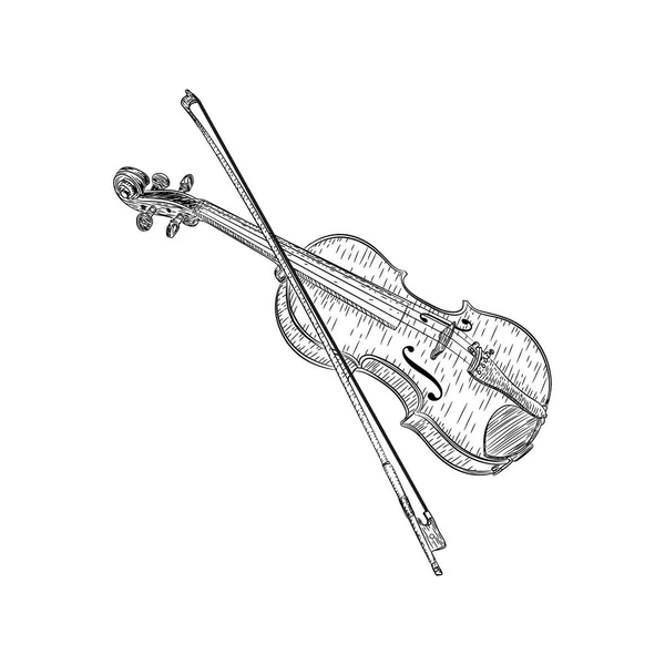 Векторный Дизайн Скрипки — стоковый вектор