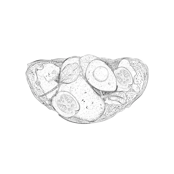 健康的早餐插图 手绘矢量 — 图库矢量图片