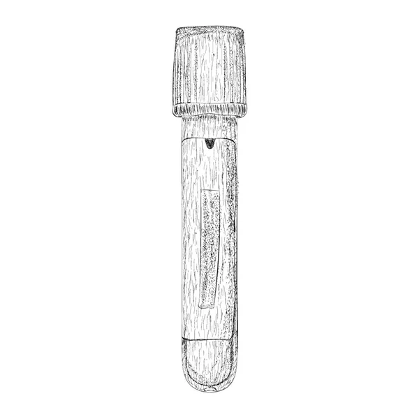Ручной Рисунок Вектора Инсулиновой Бутылки — стоковый вектор