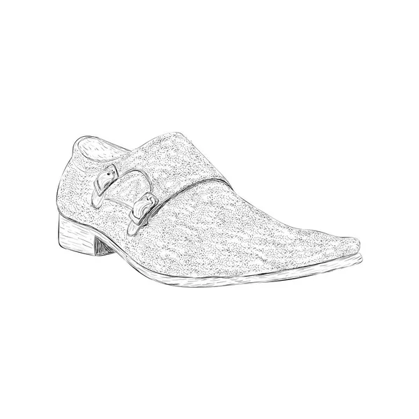 Monk Shoe Illustration Hand Drawn Vector — Stock Vector