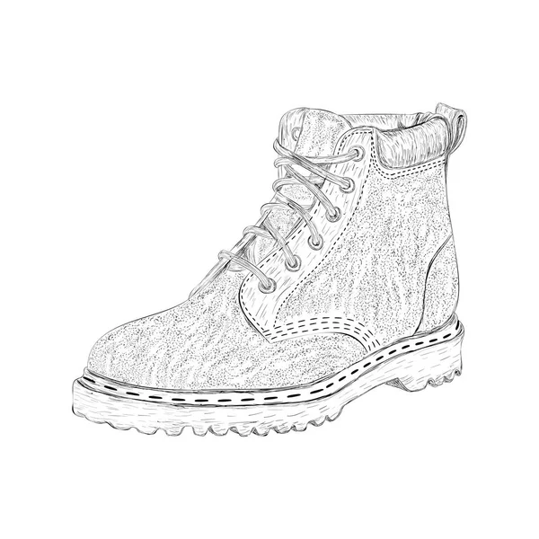 Ilustração Sapato Híbrido Vetor Desenhado Mão — Vetor de Stock