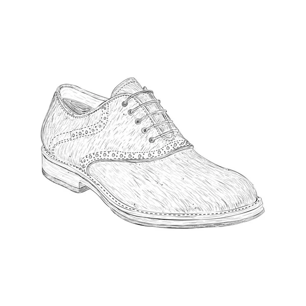 Zapato Arranque Ilustración Vector Dibujado Mano — Vector de stock
