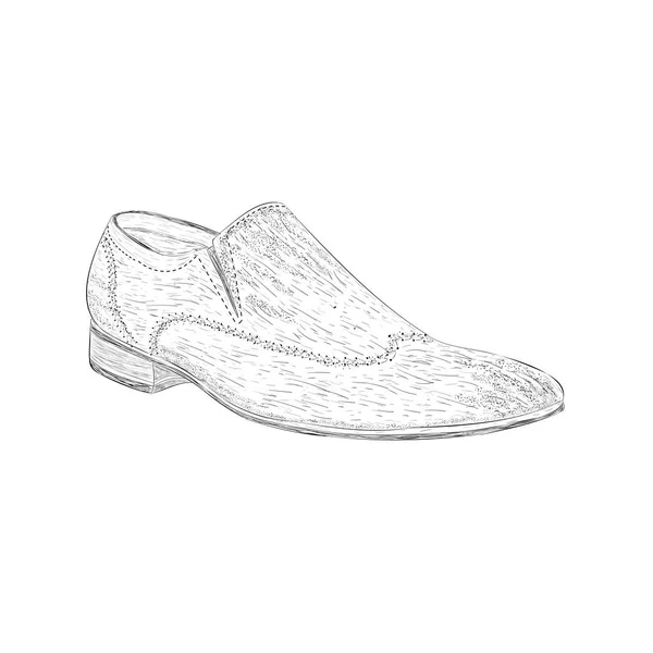 Chaussure Mocassins Illustration Vecteur Dessiné Main — Image vectorielle