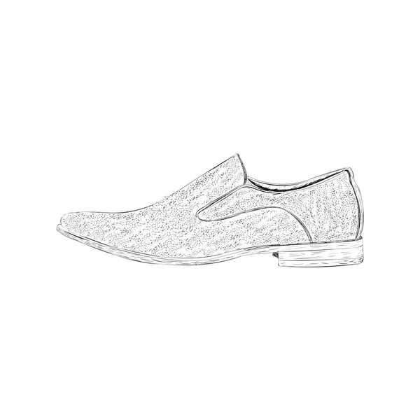 Loafers Sapato Ilustração Vetor Desenhado Mão —  Vetores de Stock