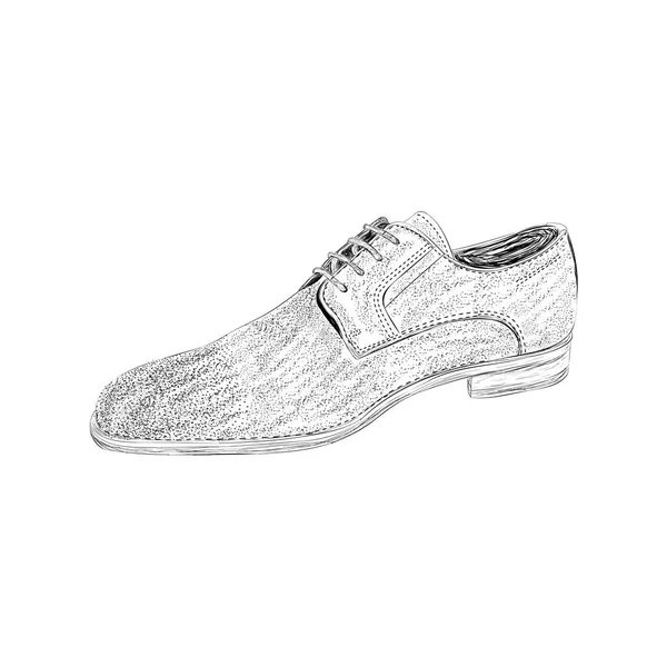 Illustration Derby Shoe Vecteur Dessiné Main — Image vectorielle