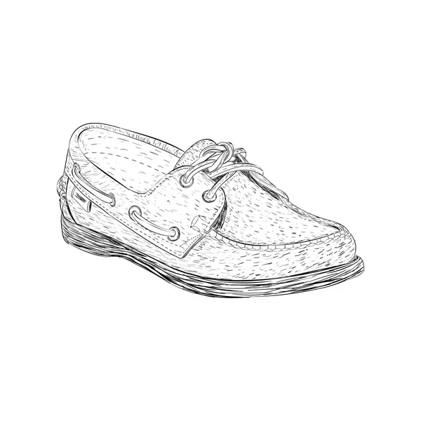 Illustration Semi Formelle Chaussure Dans Vecteur Dessin Main — Image vectorielle