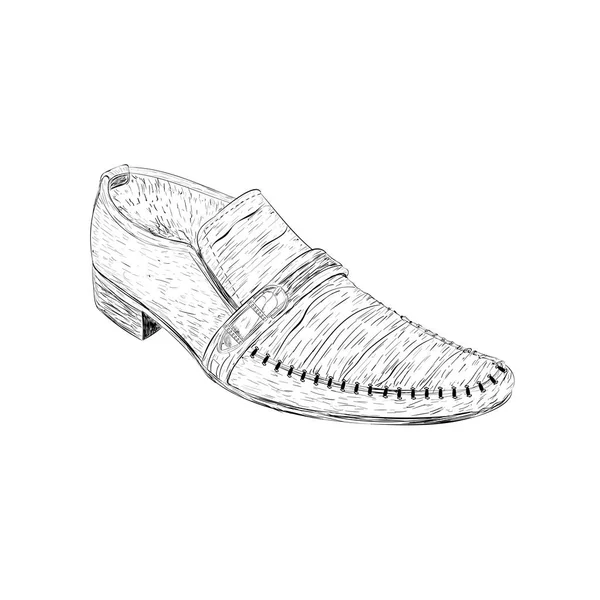Ilustração Sapato Monge Vetor Desenhado Mão — Vetor de Stock