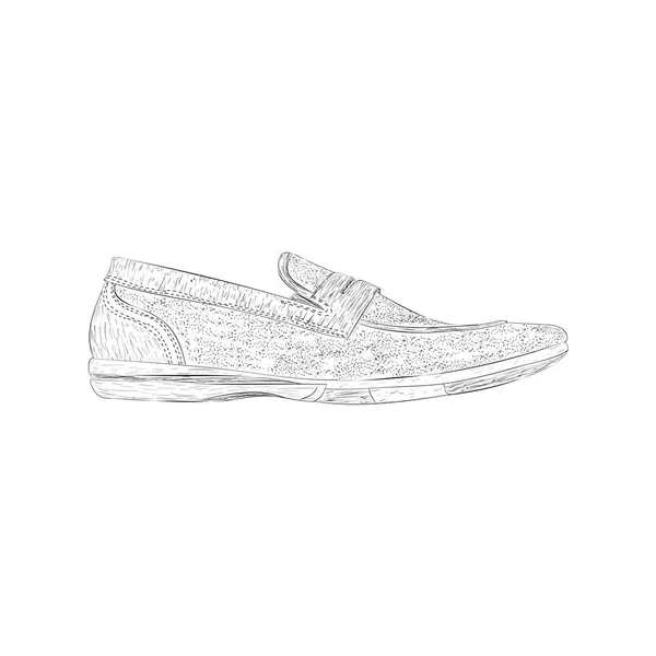 Espadrilles Sko Illustration Handritad Vektor — Stock vektor