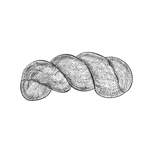 Forno Cotto Vettore Illustrazione Croissant — Vettoriale Stock