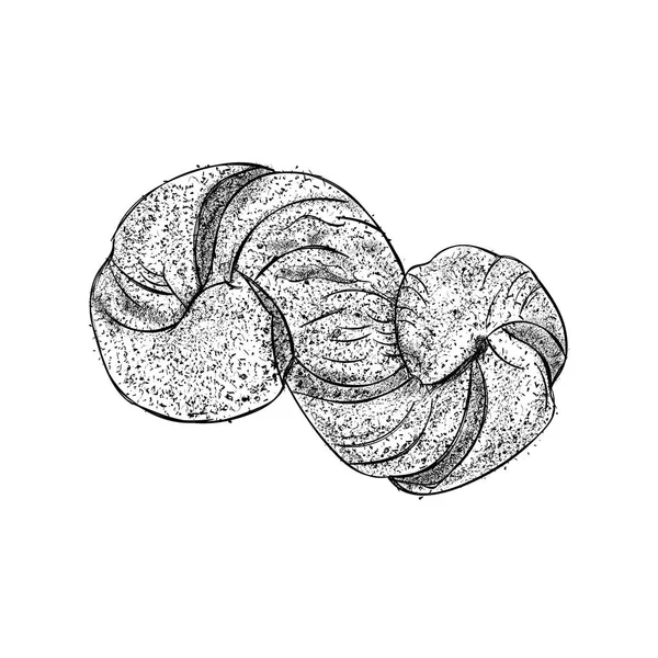 Illustration Vectorielle Biscuit Boulangerie Dessinée Main — Image vectorielle