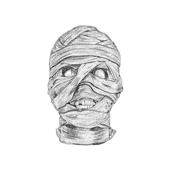 Icono Del Cráneo Halloween Boceto Dibujado Mano — Archivo Imágenes Vectoriales