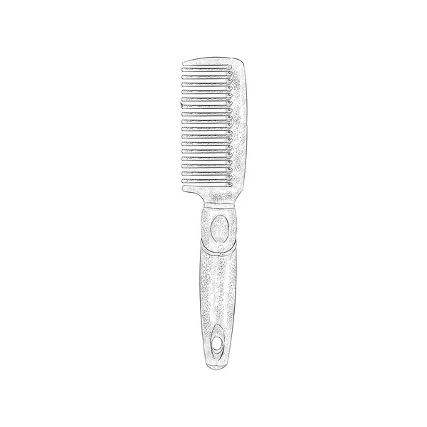 Hair Comb Illustration Hand Drawn Design — Stock Vector