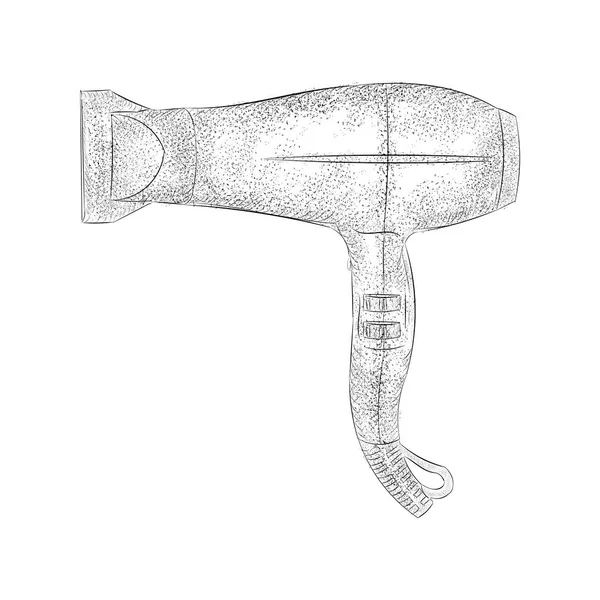 Электронные Приборы Используемые Салоне Сушки Волос Иллюстрация Фена — стоковый вектор