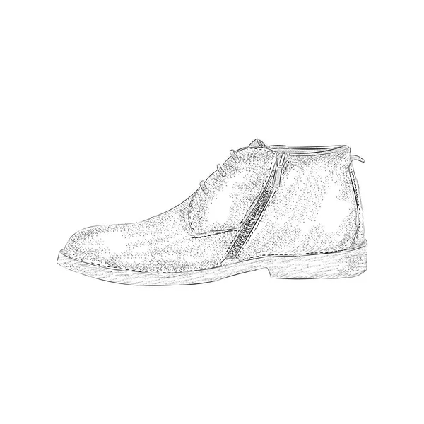 Illustration Chaussures Bureau Dessin Main — Image vectorielle