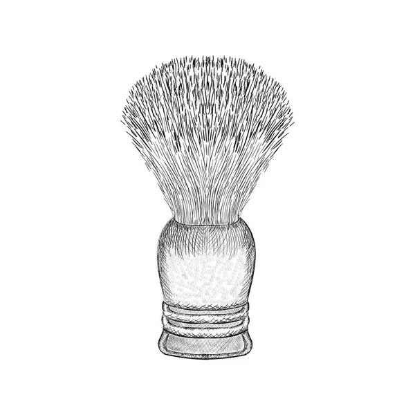 Shaving Brush Illustration Hand Drawn Design — Stock Vector