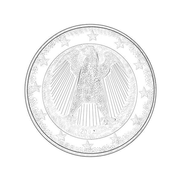 Dibujo Diseño Moneda Australiana Dólar Ilustración — Vector de stock