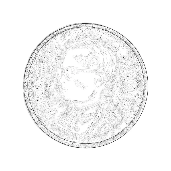Disegno Schizzo Norway Moneta Illustrazione — Vettoriale Stock