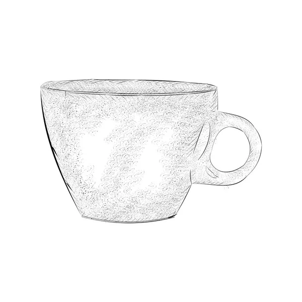 Illustration Tasse Café Isolé Sur Fond Blanc — Image vectorielle