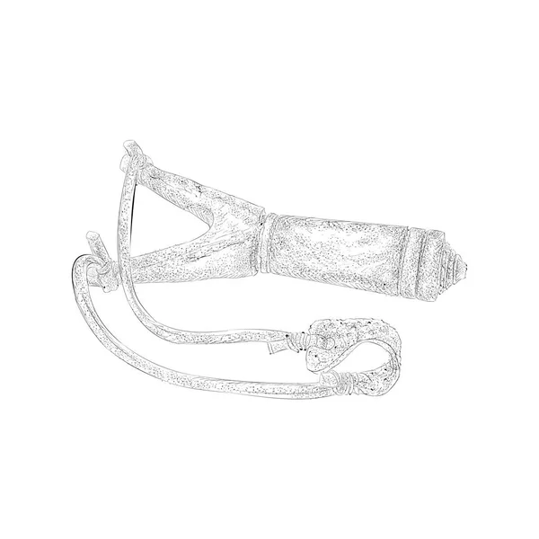 白い背景に分離されたスリング ショットのイラスト — ストックベクタ