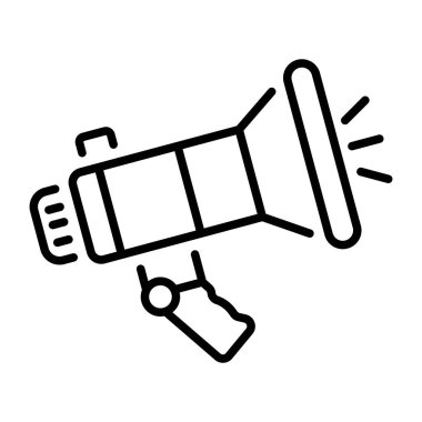 Hoparlörü gösteren bir satır biçimi simgesi