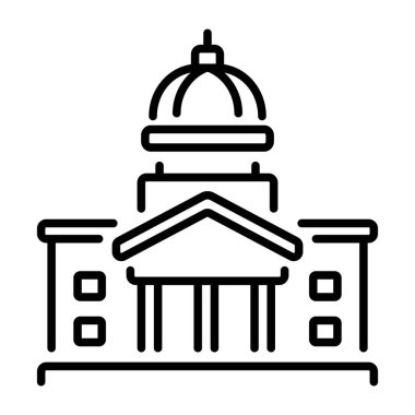Capitol binasını tasvir eden bir taslak biçim simgesi