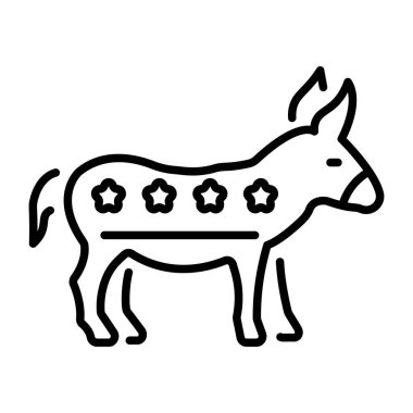 Amerikan politikasını tasvir eden bir taslak tarzı simgesi