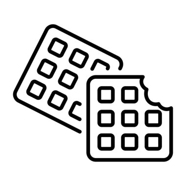 Waffle 'ları gösteren bir satır biçimi simgesi