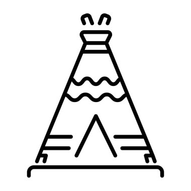 Çadırı gösteren bir satır biçimi simgesi