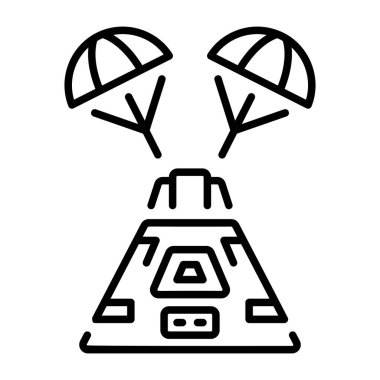 Uzay kapsülünü temsil eden doğrusal bir simge