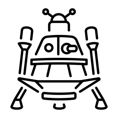 Ay iniş aracını gösteren bir satır biçimi simgesi