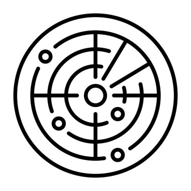 Radar gösteren bir satır biçimi simgesi