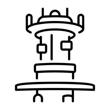 Uzay istasyonunu temsil eden doğrusal bir simge