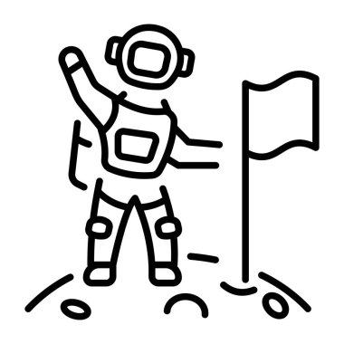 Ay görevini gösteren bir satır biçimi simgesi