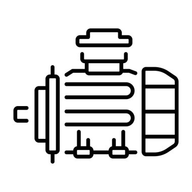 Elektrikli itiş gücünü gösteren bir satır biçimi simgesi