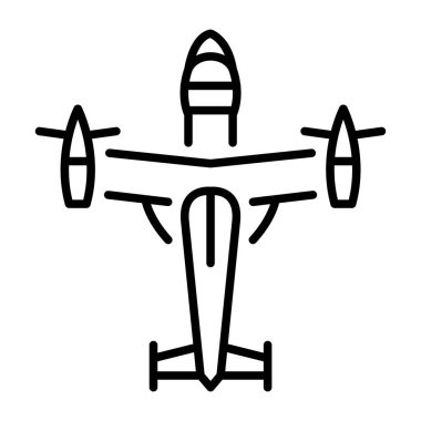 Rotor uçakları tasvir eden bir taslak biçim simgesi