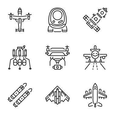 Havacılık Çizgisi Biçimi Simgeleri Paketi 