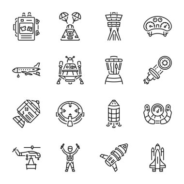 Uzay Aracı Satır Biçimi Simgeleri Paketi 